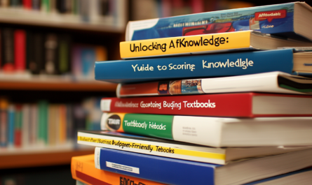 "Unlocking Affordable Knowledge: Your Guide to Scoring Budget-Friendly Textbooks"